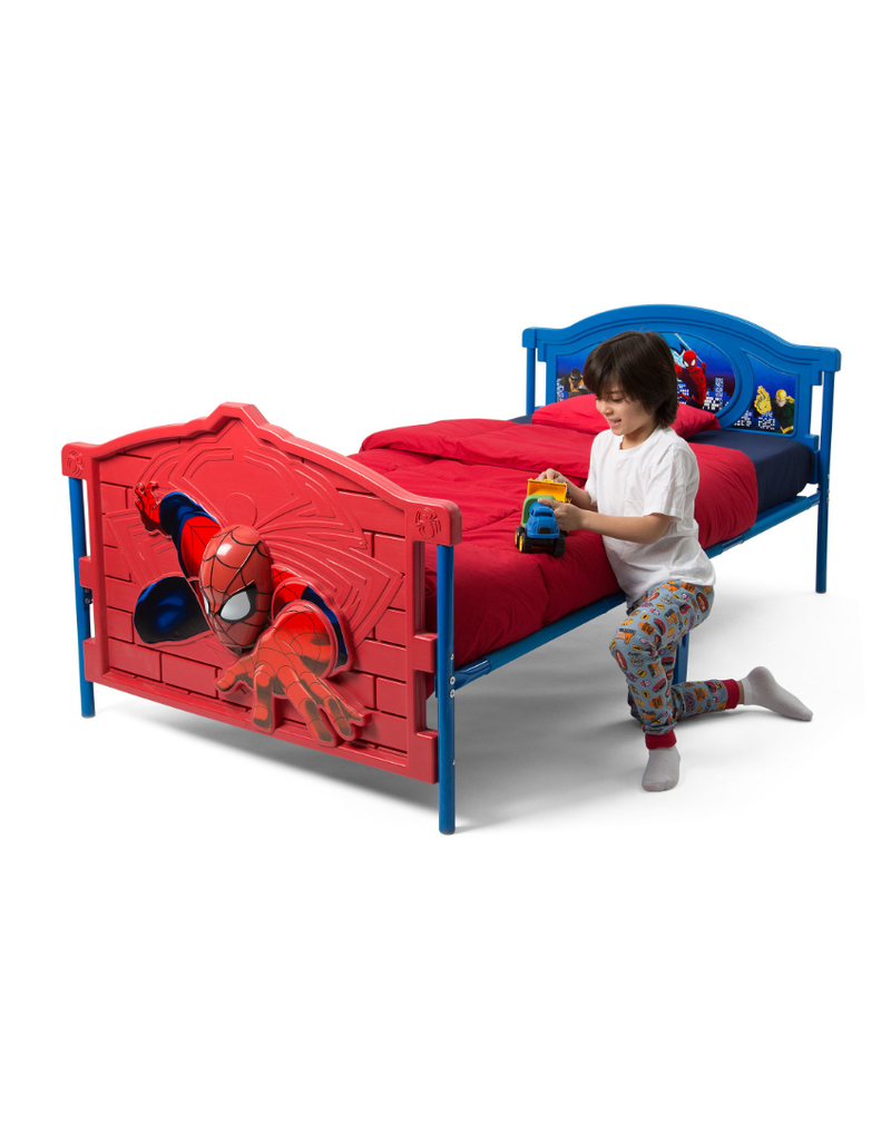 Delta Children Marvel Spider-Man 3D Plastic Twin Bed, Red