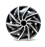 Alpena 18 Turbo Wheel Covers, Silver & Black, Set of 4, Model 58369, Fits Most Steel Wheels