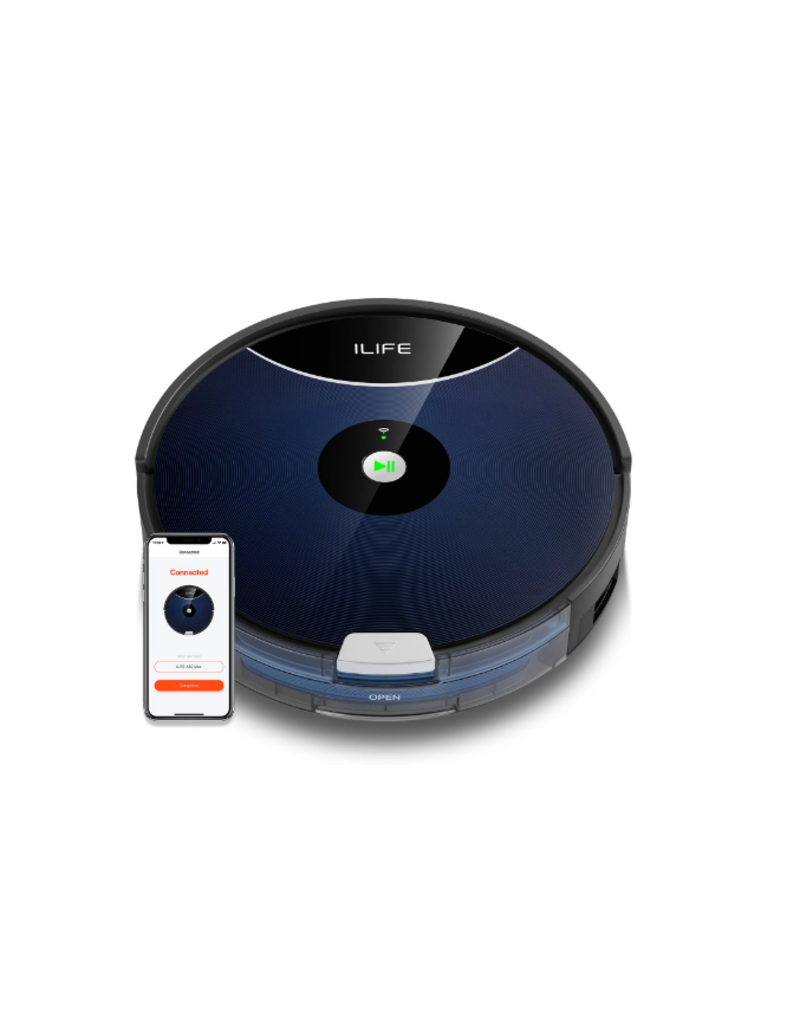 ILIFE A80 Max-W Robot Vacuum Cleaner, 2000Pa, Wi-Fi, 2-in-1 Roller Brush, Route Planning, Hard Floor