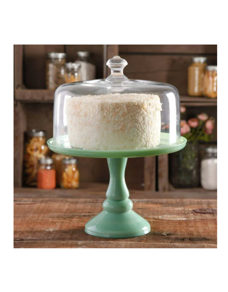 The Pioneer Woman Timeless Beauty 10-Inch Cake Stand with Glass Cover, Mint Green