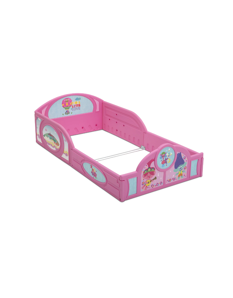 Trolls World Tour Plastic Sleep and Play Toddler Bed by Delta Children