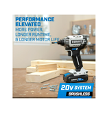 HART 20-Volt Cordless Brushless Impact Driver (Battery not Included)