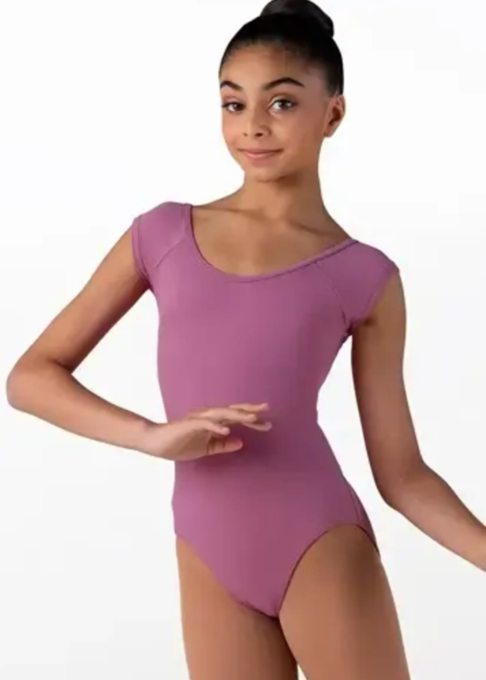 Weissmans Twist Back Cap-Sleeve Leotard