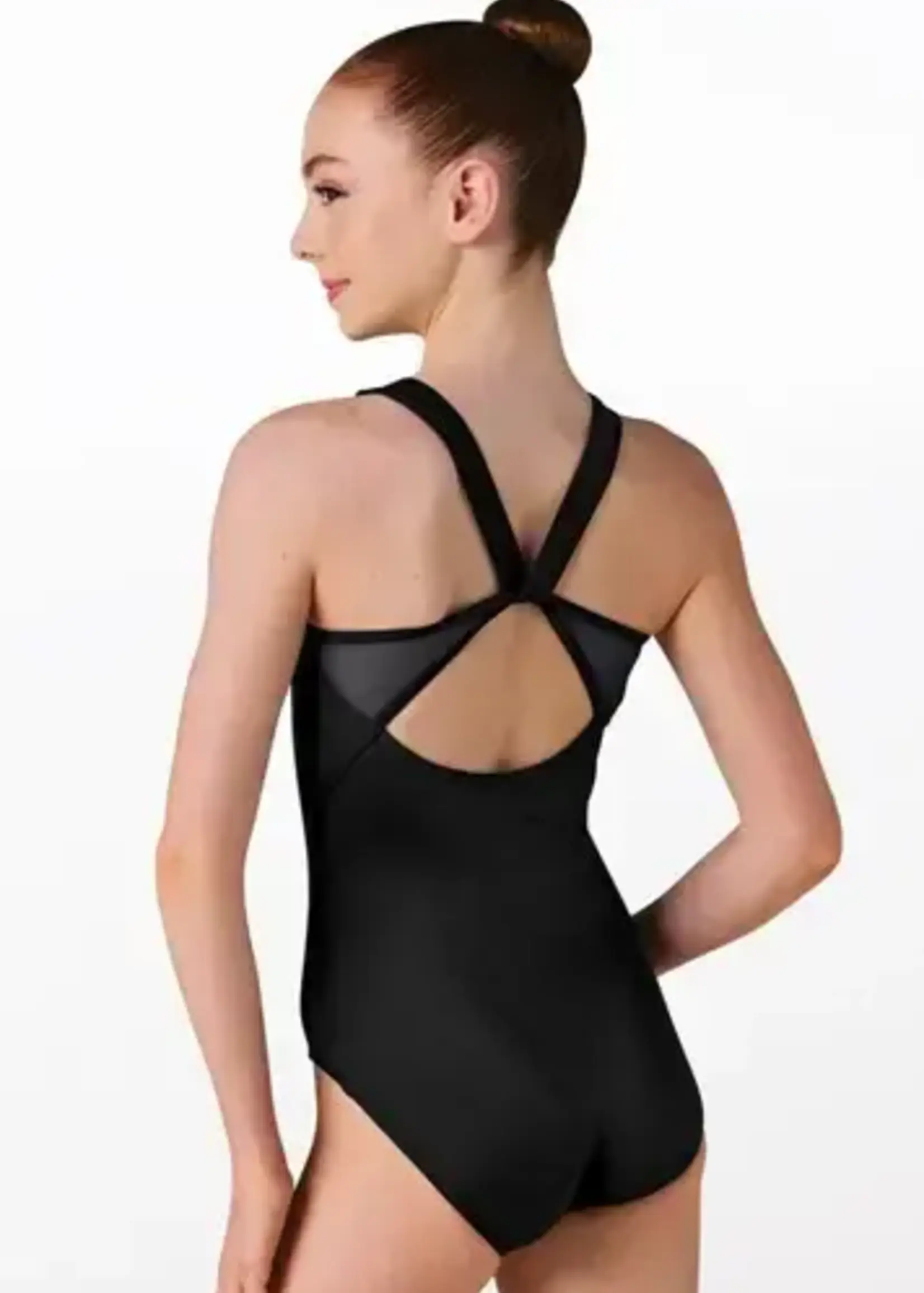 Weissmans Looped Mesh Back Tank Leotard