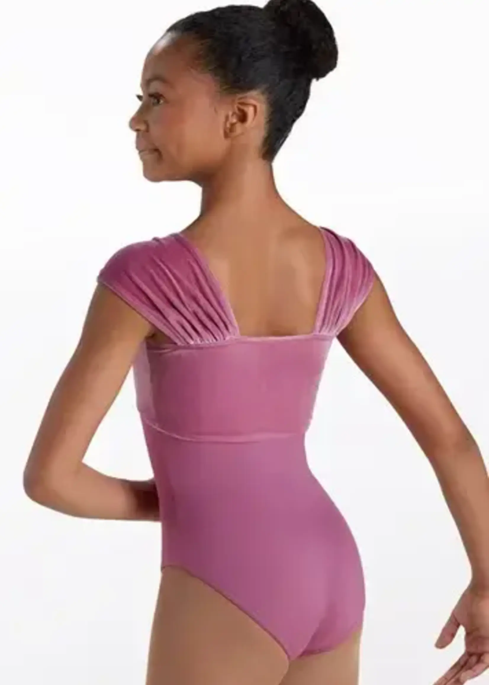 Weissmans Velvet Ruched Strap Leotard