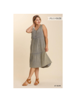 Plus Size Women Summer Holiday Empire Waist Midi Wrap Dress with Pocket  Petal Sleeve Scoop Neck(KEL6010,14,Nblue) at  Women's Clothing store