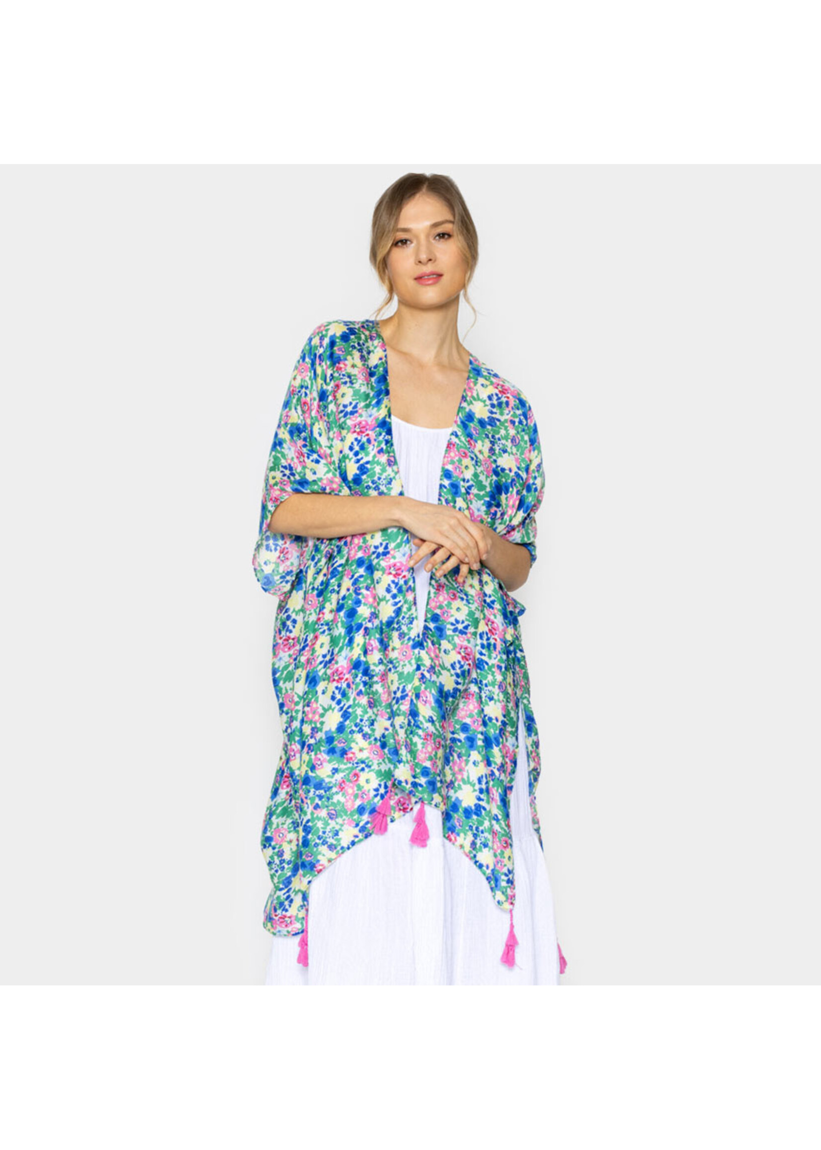 WONA TRADING PRINTED COVER UP KIMONO