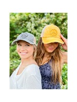 CCB DISTRESSED EMBROIDERED PEACE SIGN BALL CAP