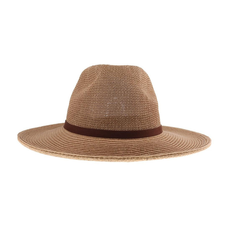 CCBEANIE CCB SUEDE LACE-UP TRIM STRAW PANAMA HAT