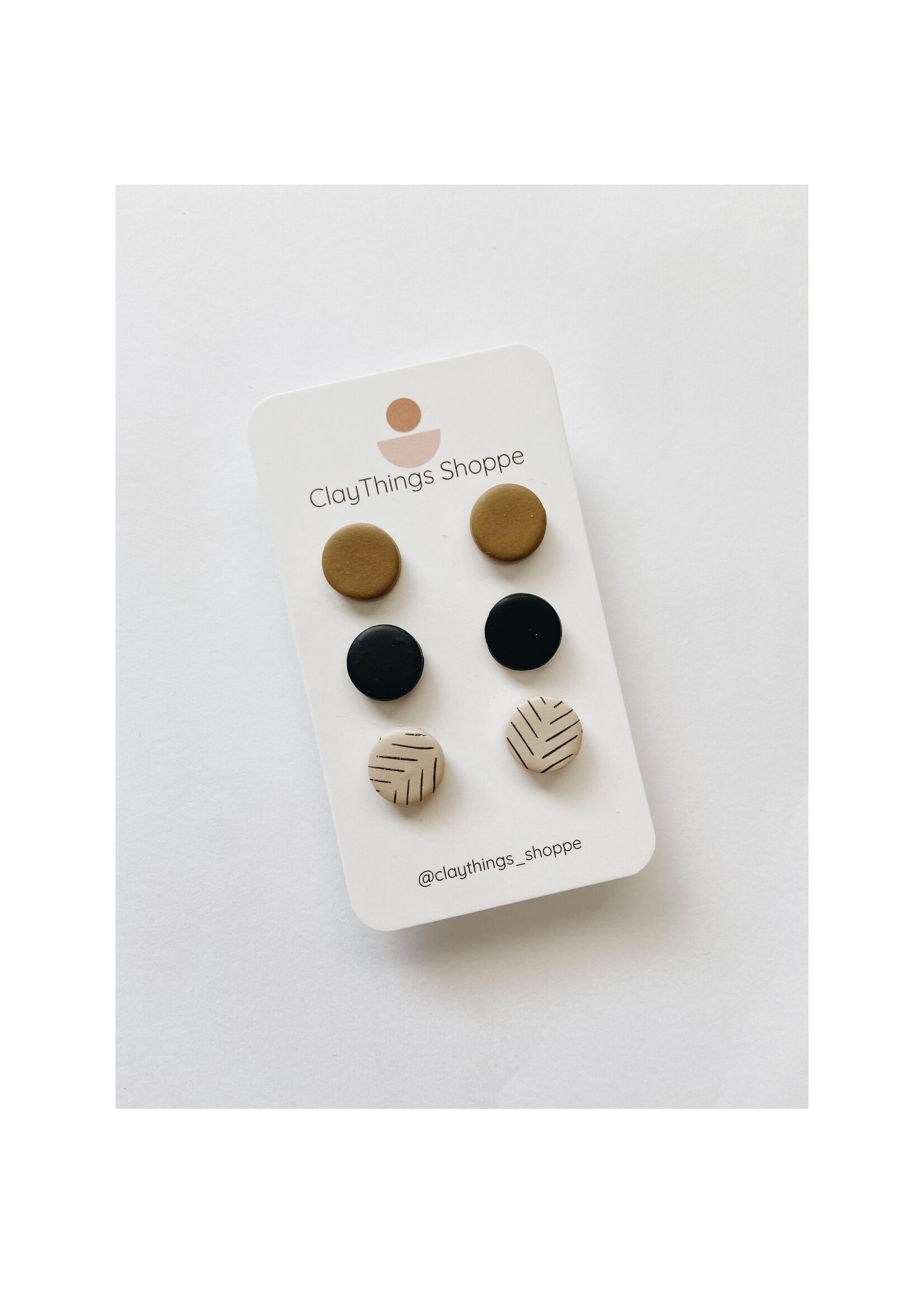 CLAY THINGS CLAY EARRINGS SBW001 NEUTRAL