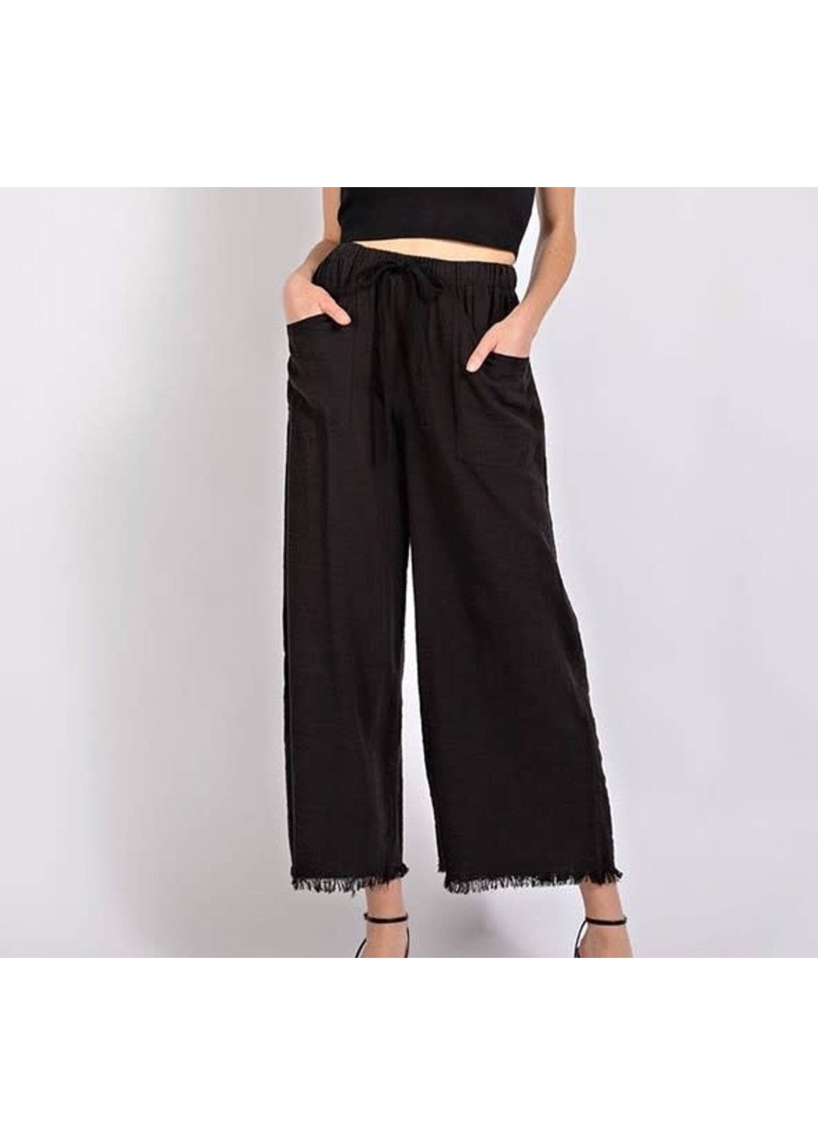 GIGIO GIG TC1455 FRAYED HEM PANT