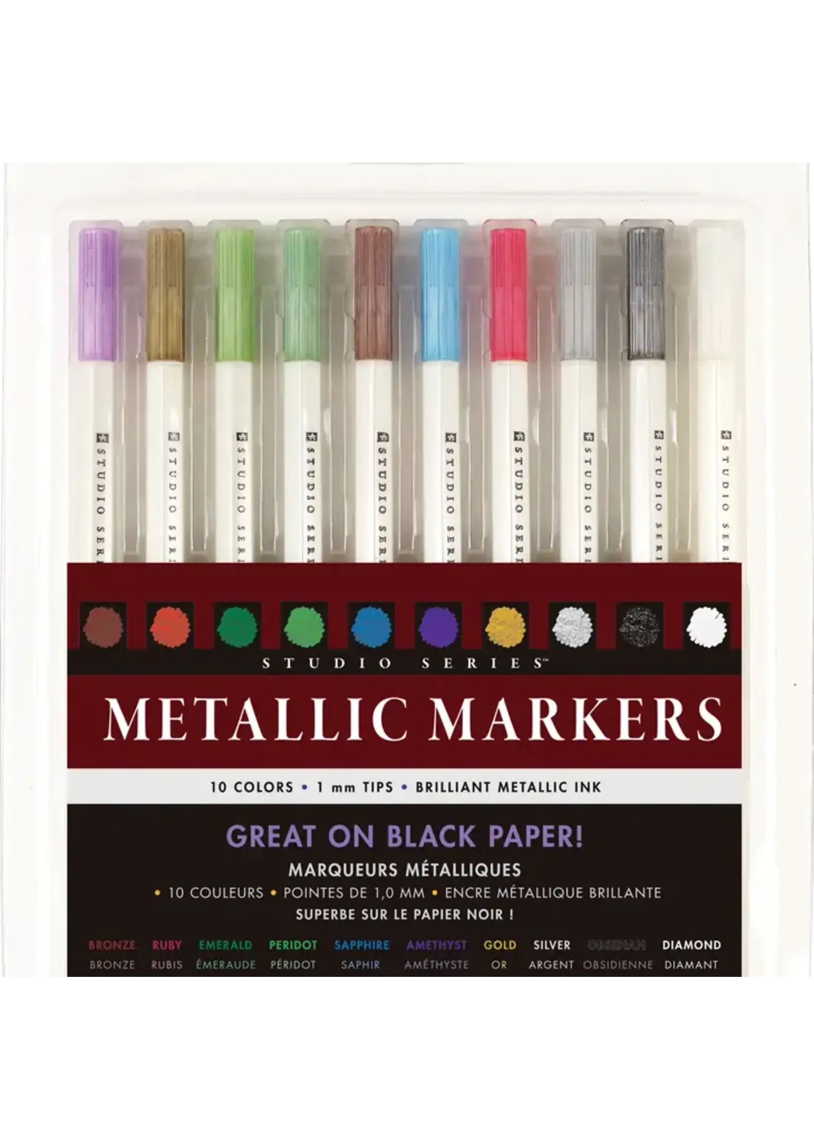 PPP MARKERS (10) METALLIC OUTLINE