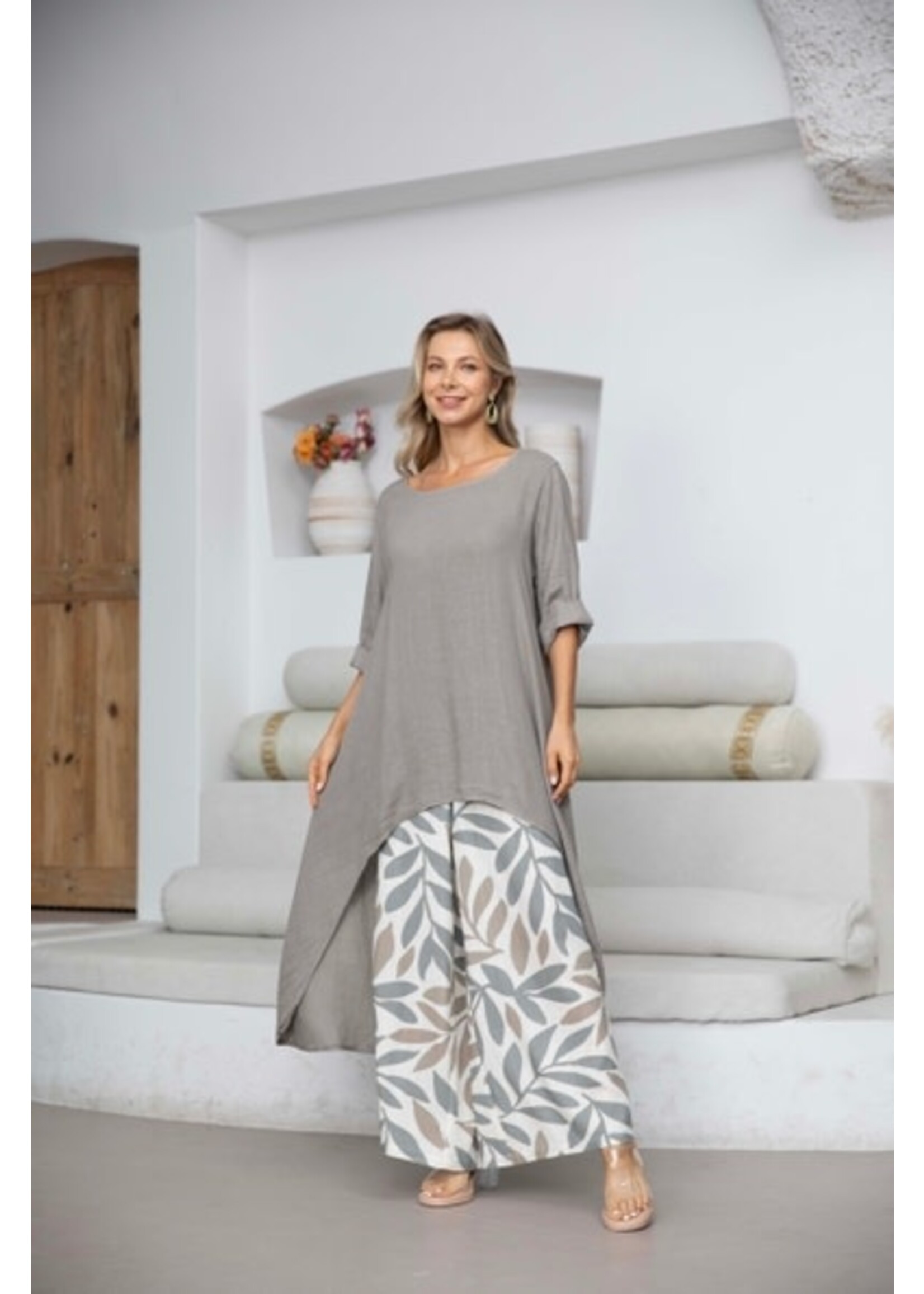 ORANGE FASHION VILLAGE OFV 14777 TOP LINEN W/ TRAIN