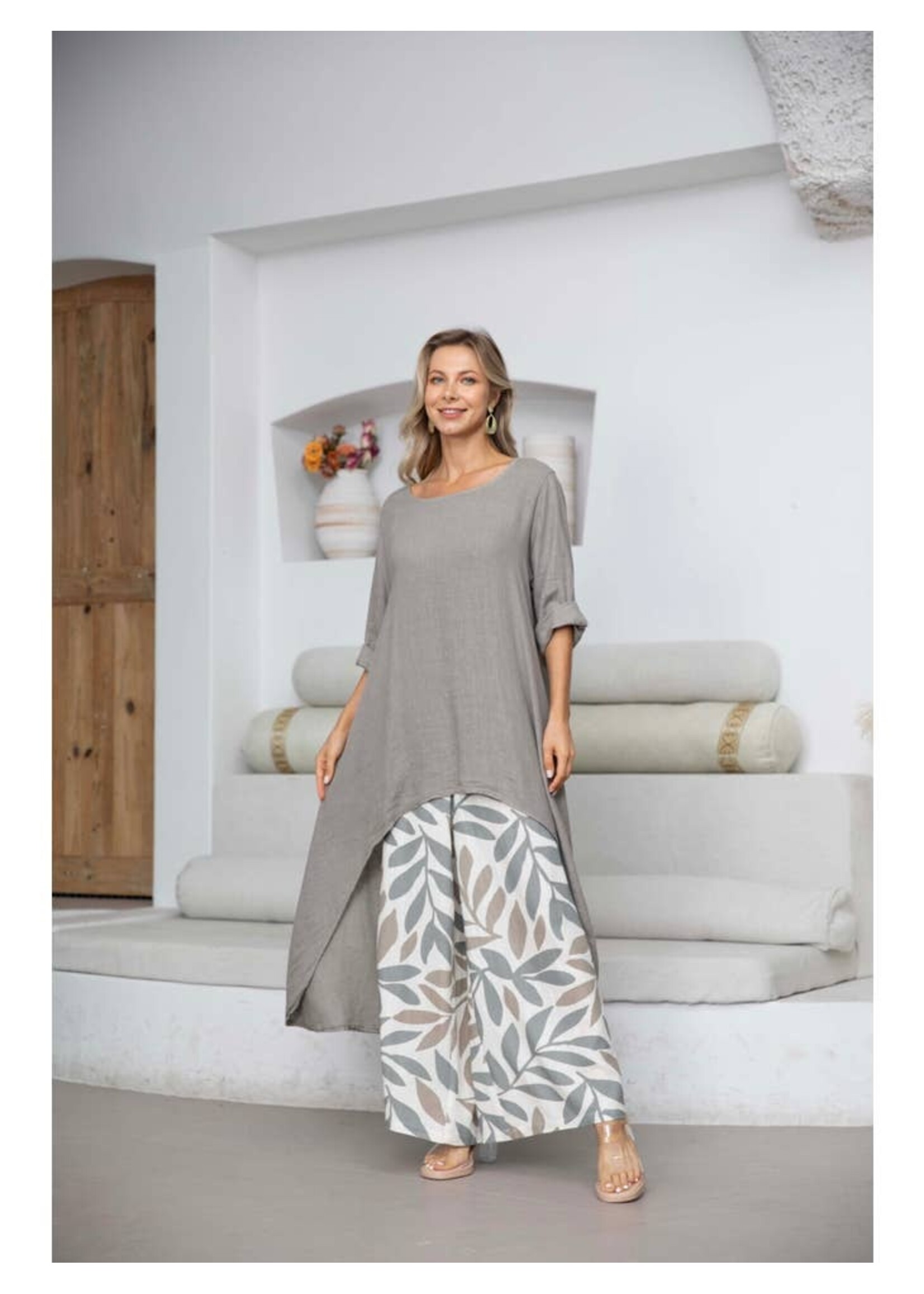 ORANGE FASHION VILLAGE OFV 14777 TOP LINEN W/ TRAIN