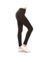 LEGGINGS DEPOT LEG LY5R-128C 5" BAMD YOGA PANT BLACK 0/S