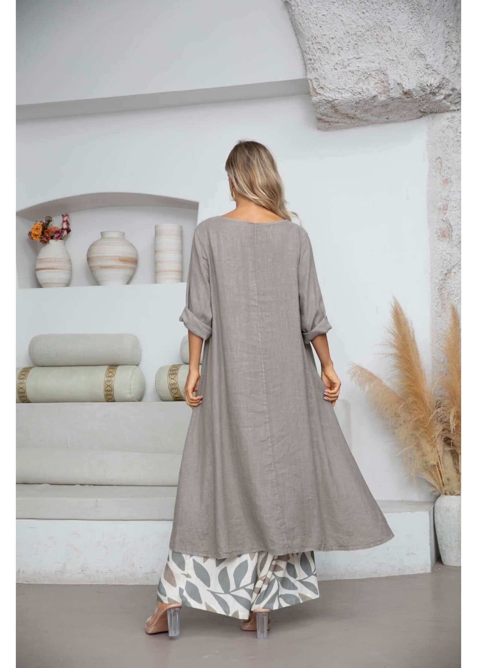 ORANGE FASHION VILLAGE OFV 14777 TOP LINEN W/ TRAIN