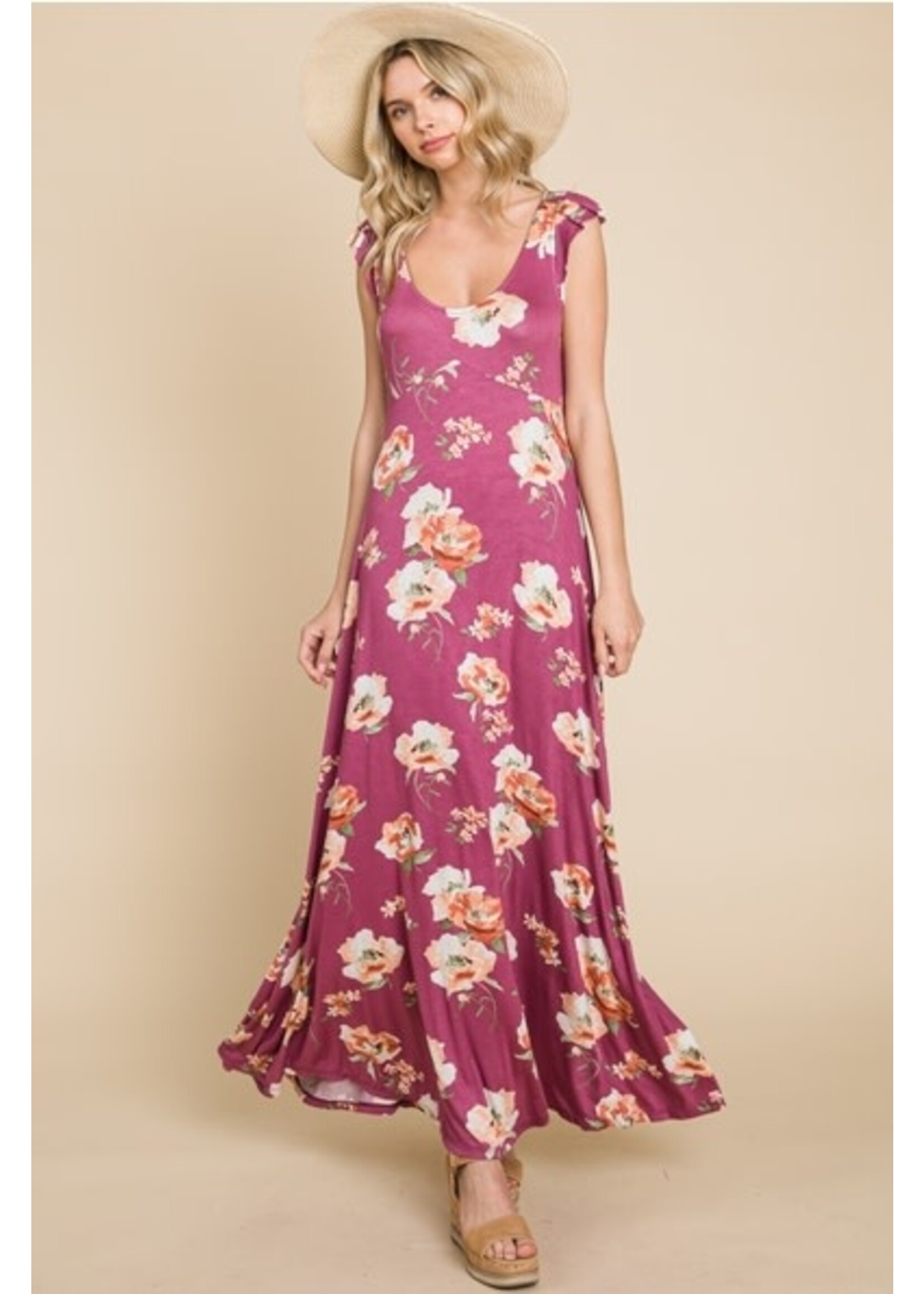 EMERALD EME ETD-845 MAXI DRESS FLORAL