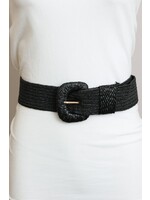 LET YB-8000 BELT RAFFIA BLACK