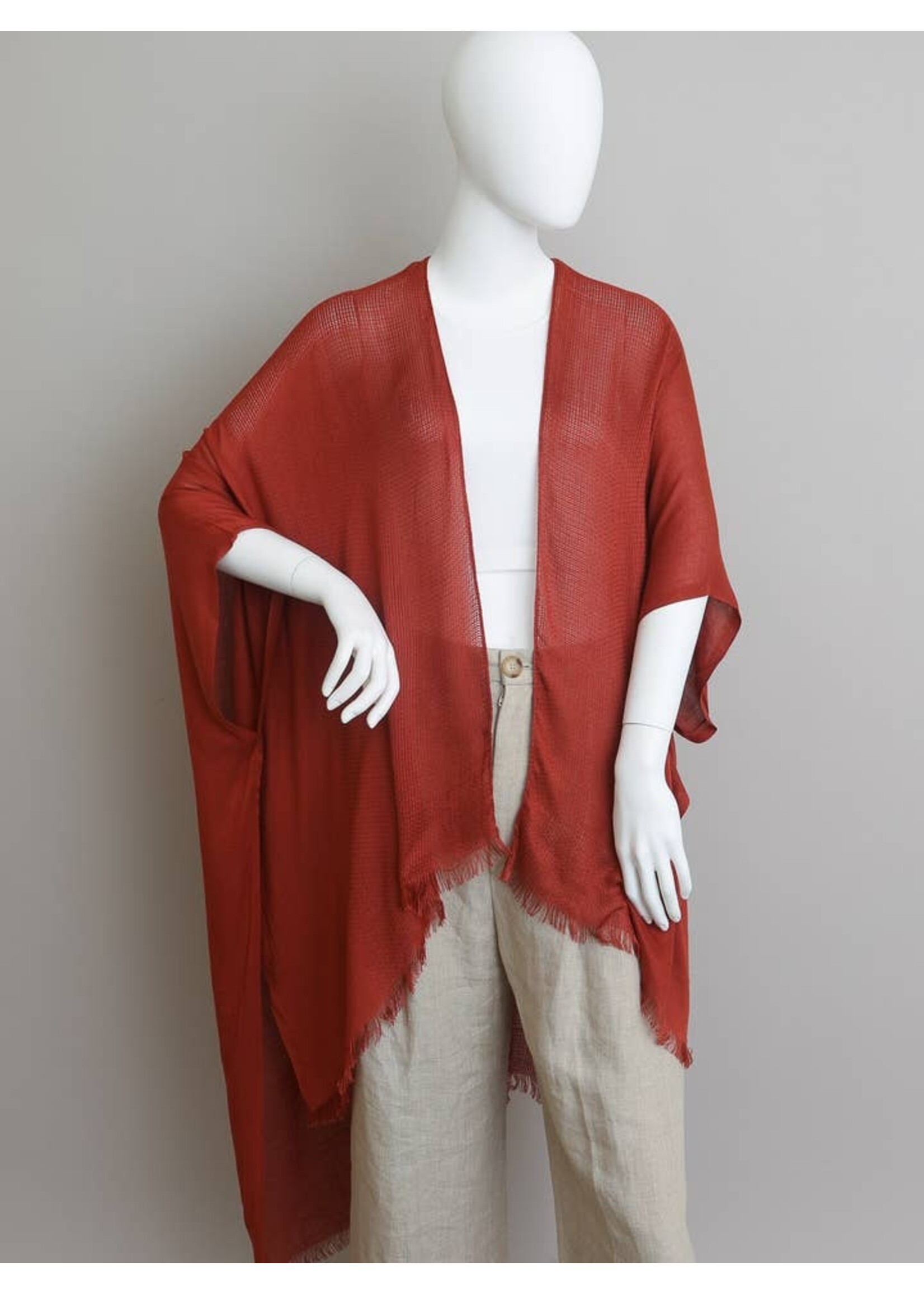 LET YSK-5324 KIMONO FRAYED