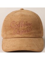 FASHION CITY FAC HAT CORDUROY TAN CAFFINE QUEEN