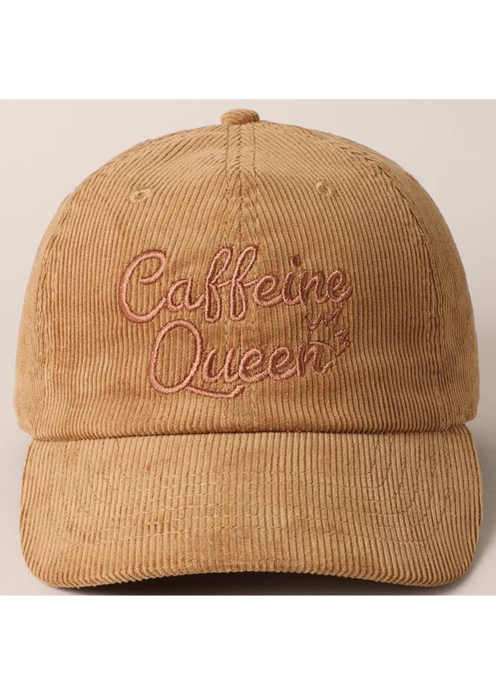 FASHION CITY FAC HAT CORDUROY TAN CAFFINE QUEEN