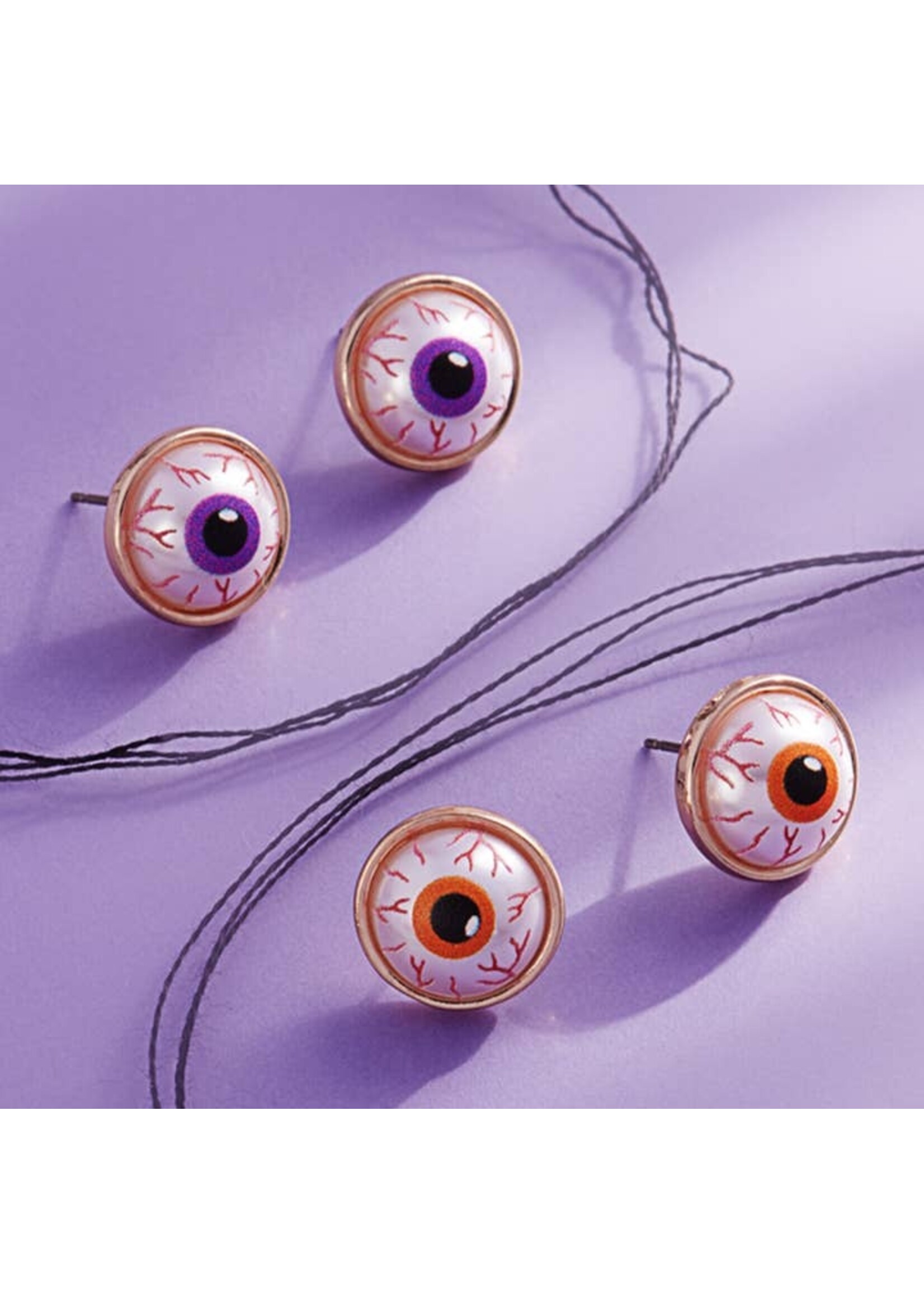 FASHION CITY FAC POST EARRING HALLOWEEN EYE SHAPED