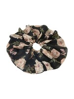 FASHION CITY FAC SCRUNCHIE VINTAGE FLORAL BLACK