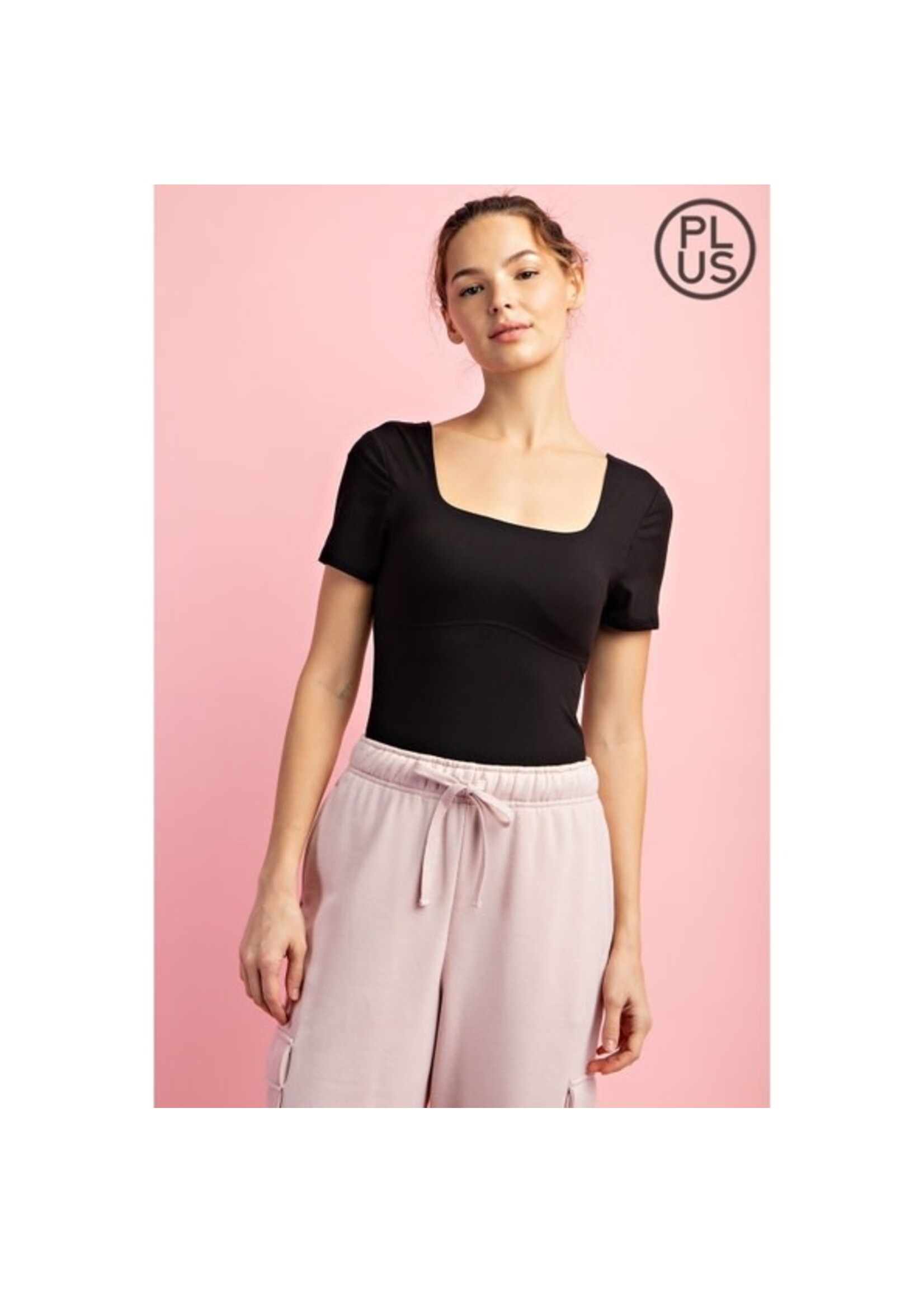 RAE MODE RAE+ T9935PL BODYSUIT SQ NECK SHORT SLV