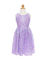CRE DRESS PURPLE SEQUINS