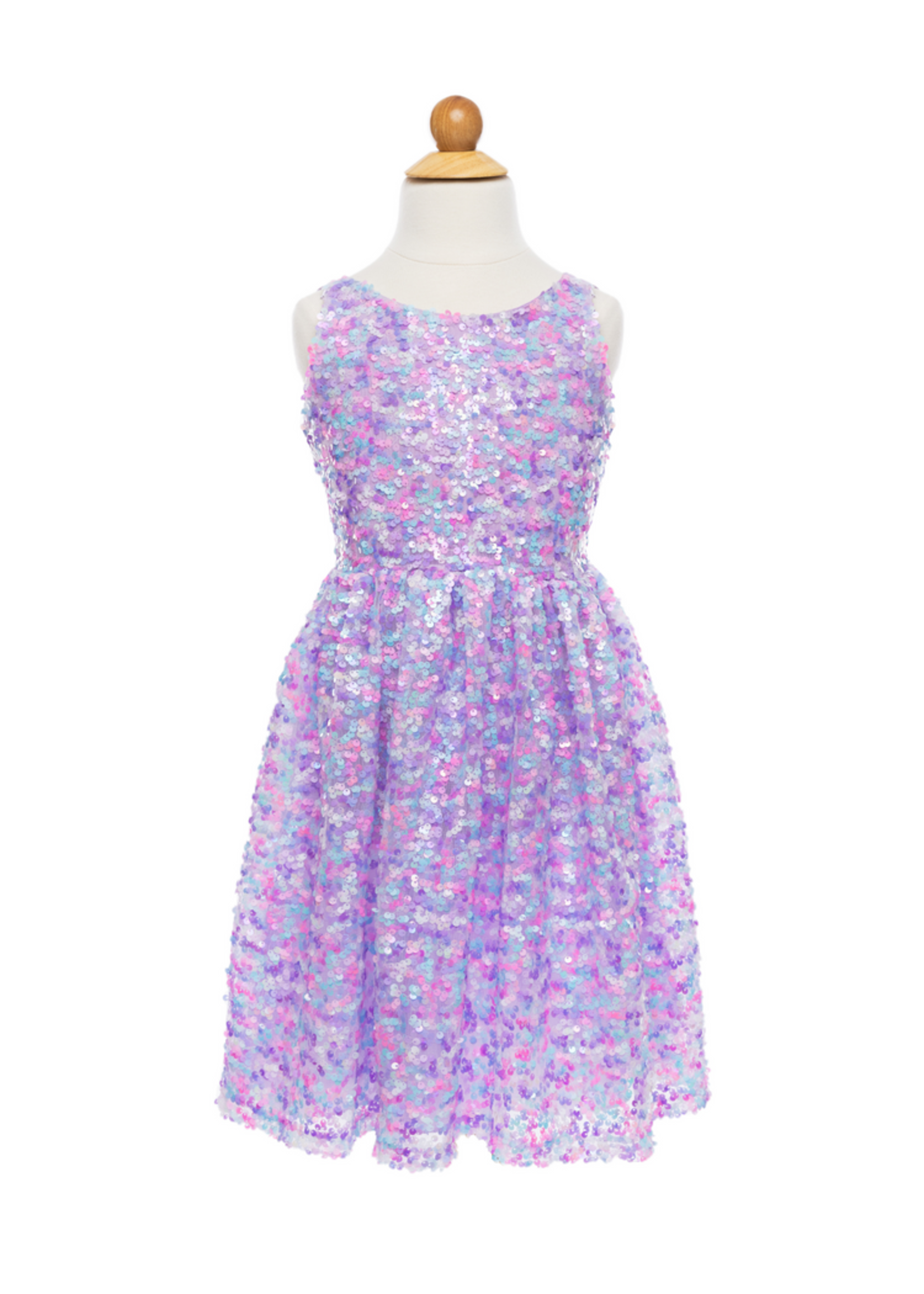 CRE DRESS PURPLE SEQUINS