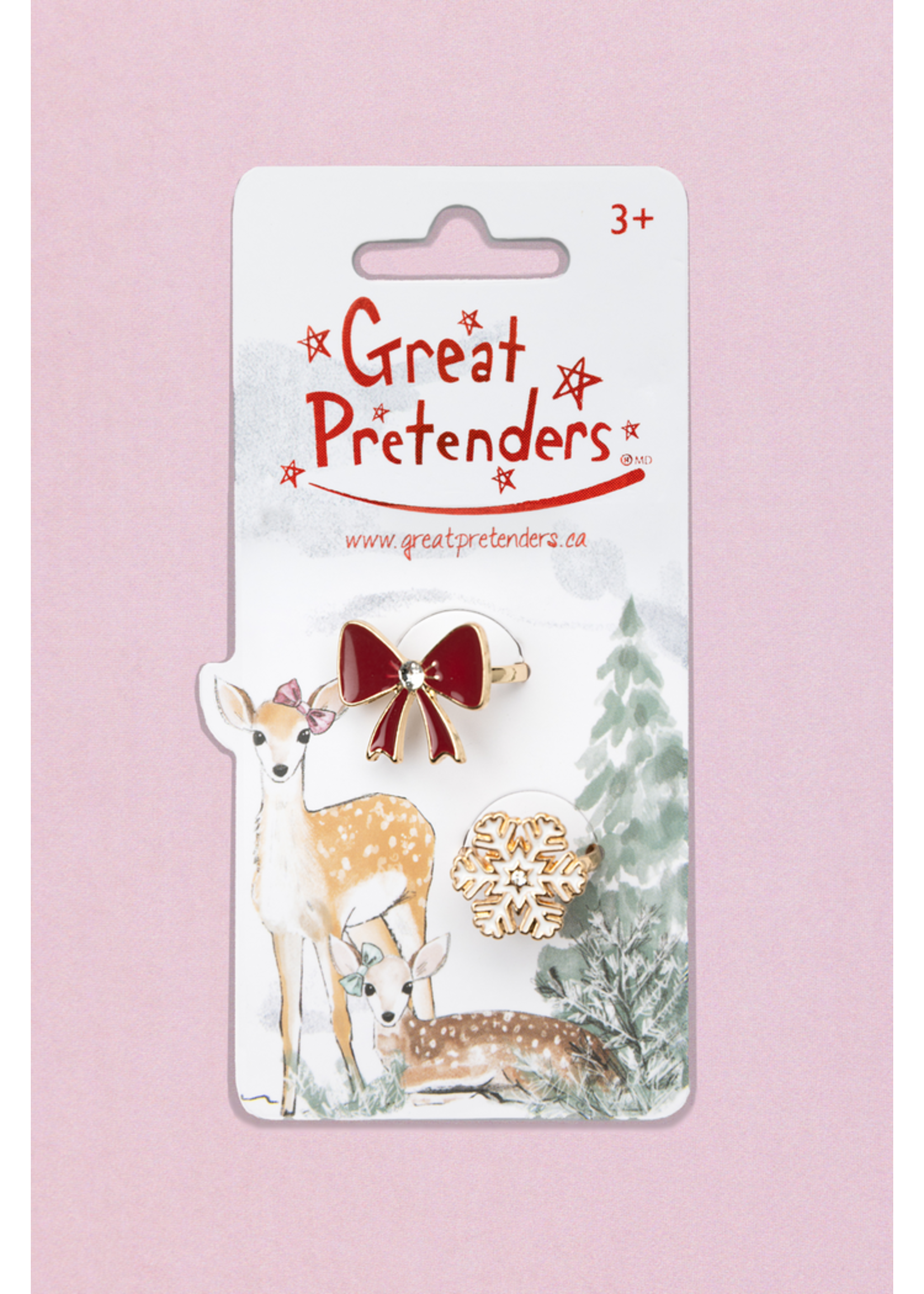 CRE RINGS BOW & SNOWFLAKE 2PC