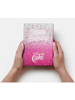 INSTA CAKE INS CAKE CARDS HAPPY B-DAY PINK CHOC
