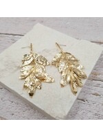 TREASURE WHOLESALE TRW EARRINGS MULTI LAYER LEAF