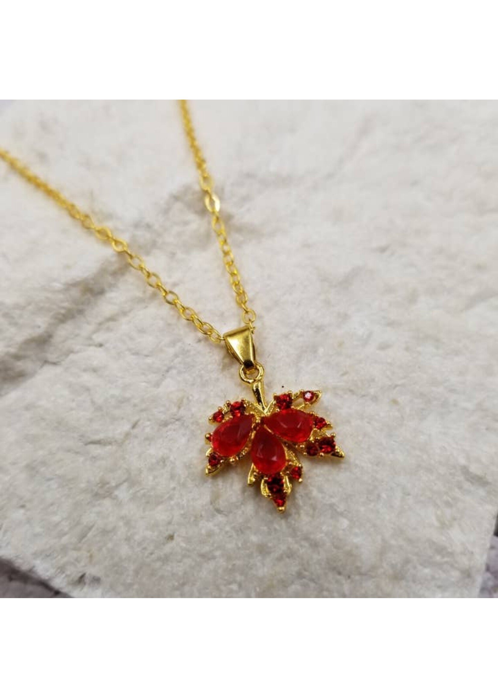 TREASURE WHOLESALE TRW NECKLACE FALL MAPLE LEAF