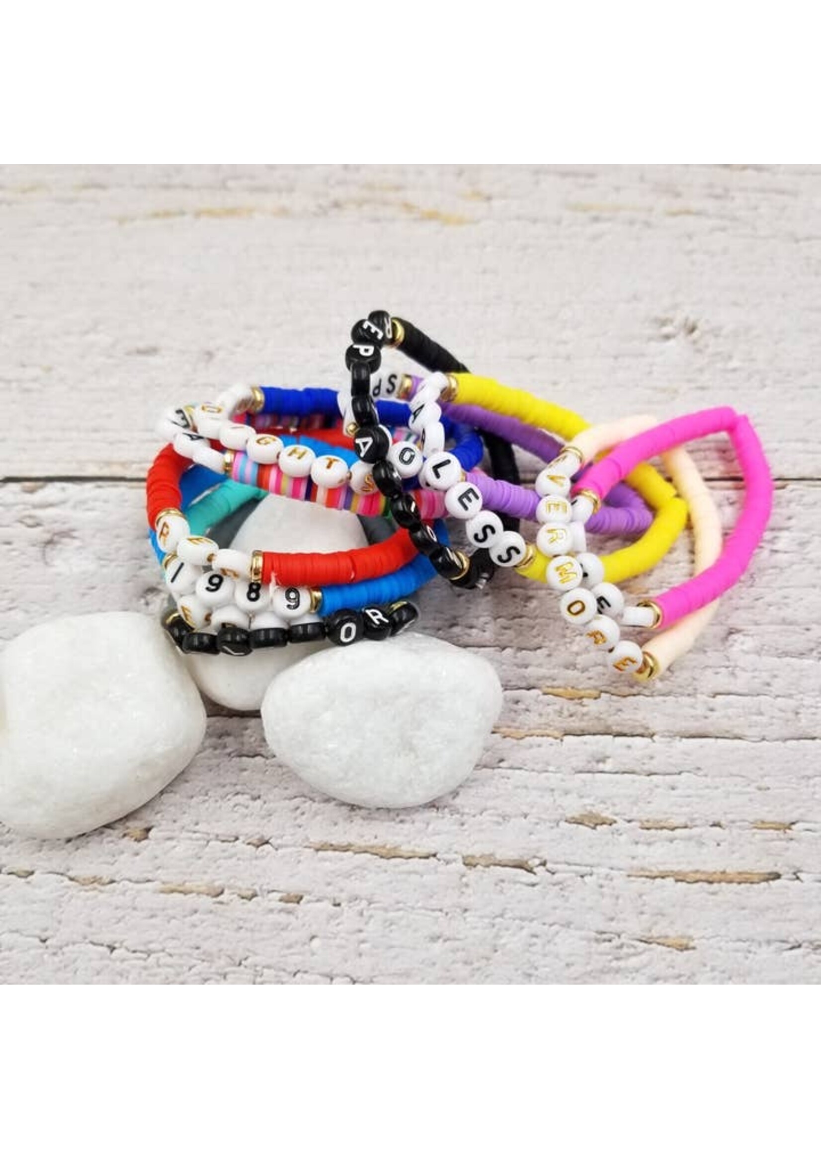 TREASURE WHOLESALE TRW TSWIFT CLAY FAN BRACELET