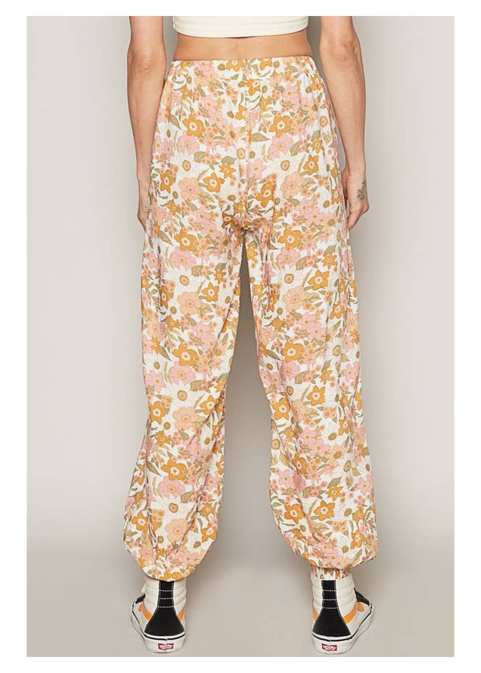 POL CLOTHING POL YKP148A HAREM PANTS FLORAL