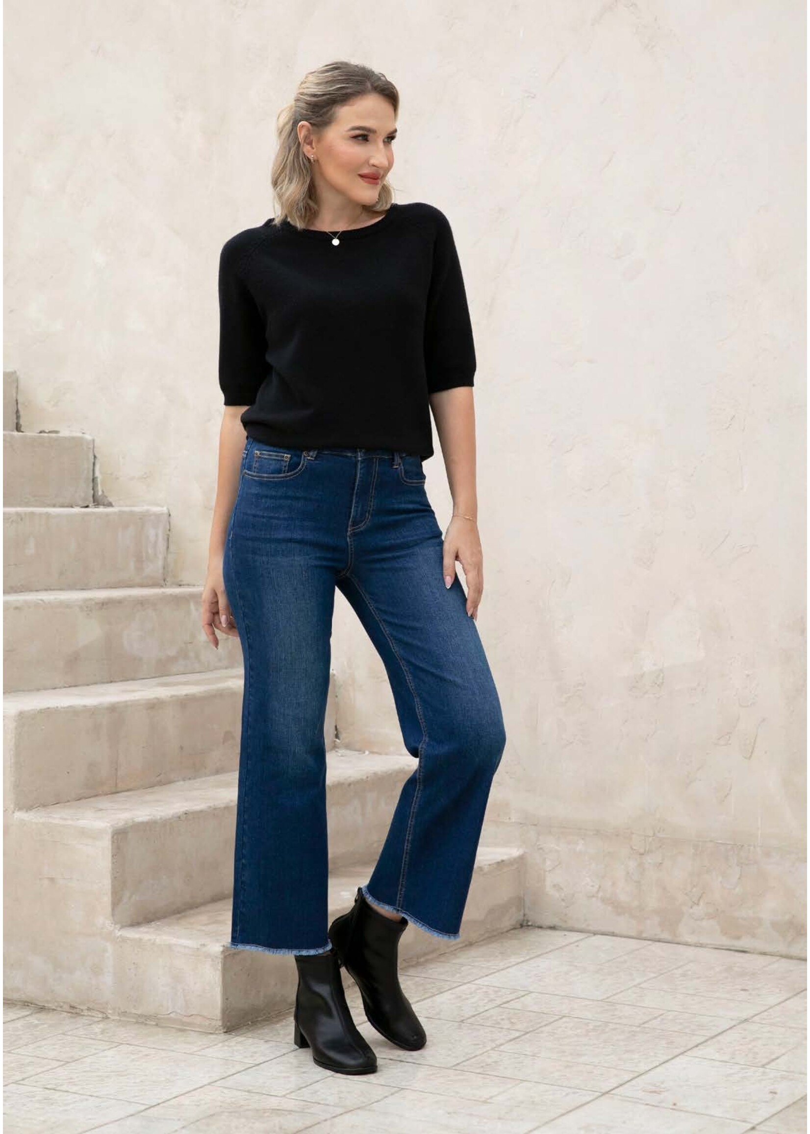 ORANGE FASHION VILLAGE OFV JNC-15 JEANS FRINGE HEM