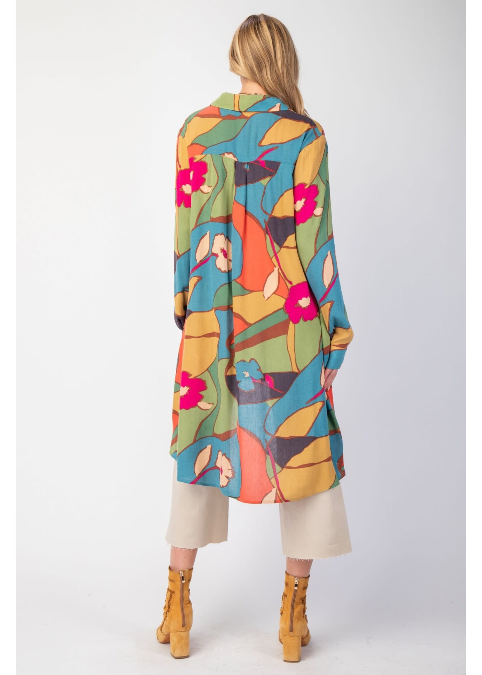 EASEL EAS ED25390 SHIRT DRESS PRINT