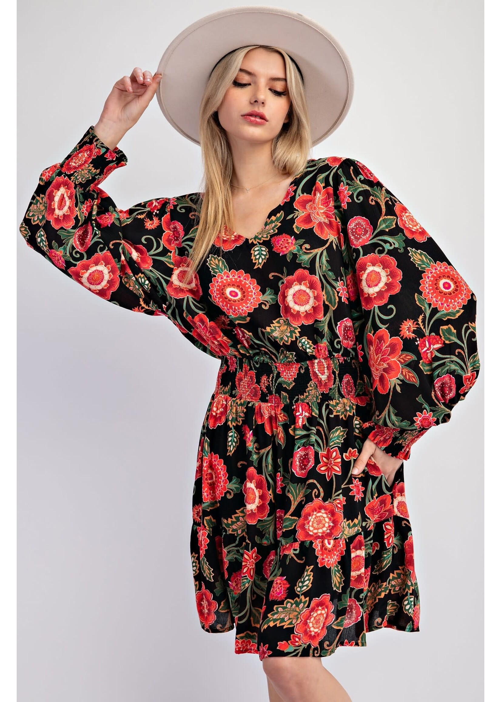 EASEL EAS ED25454 CHALLIS WOVEN DRESS