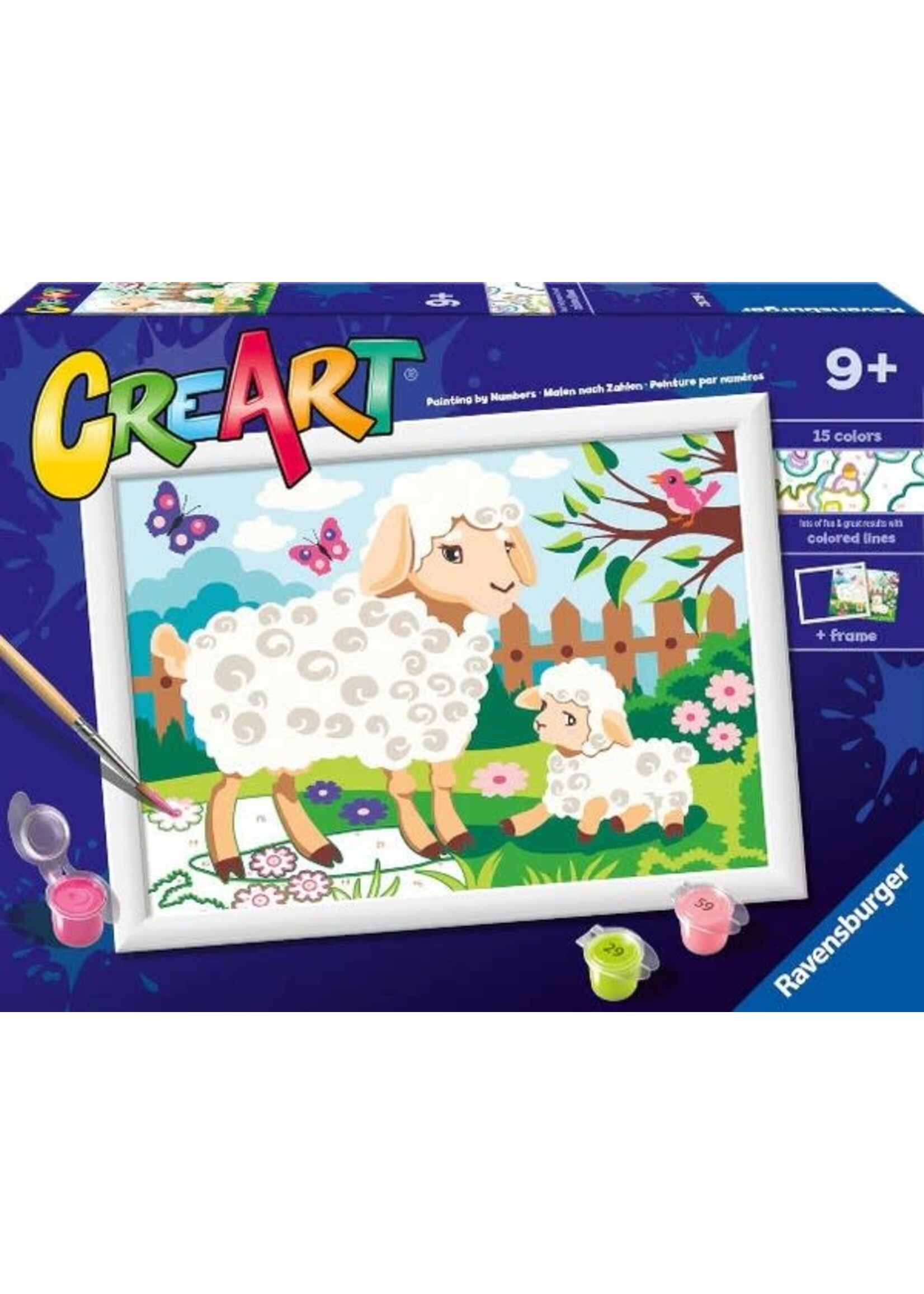 RAV CREART SHEEP AND LAMB PAINT BY NUMBER