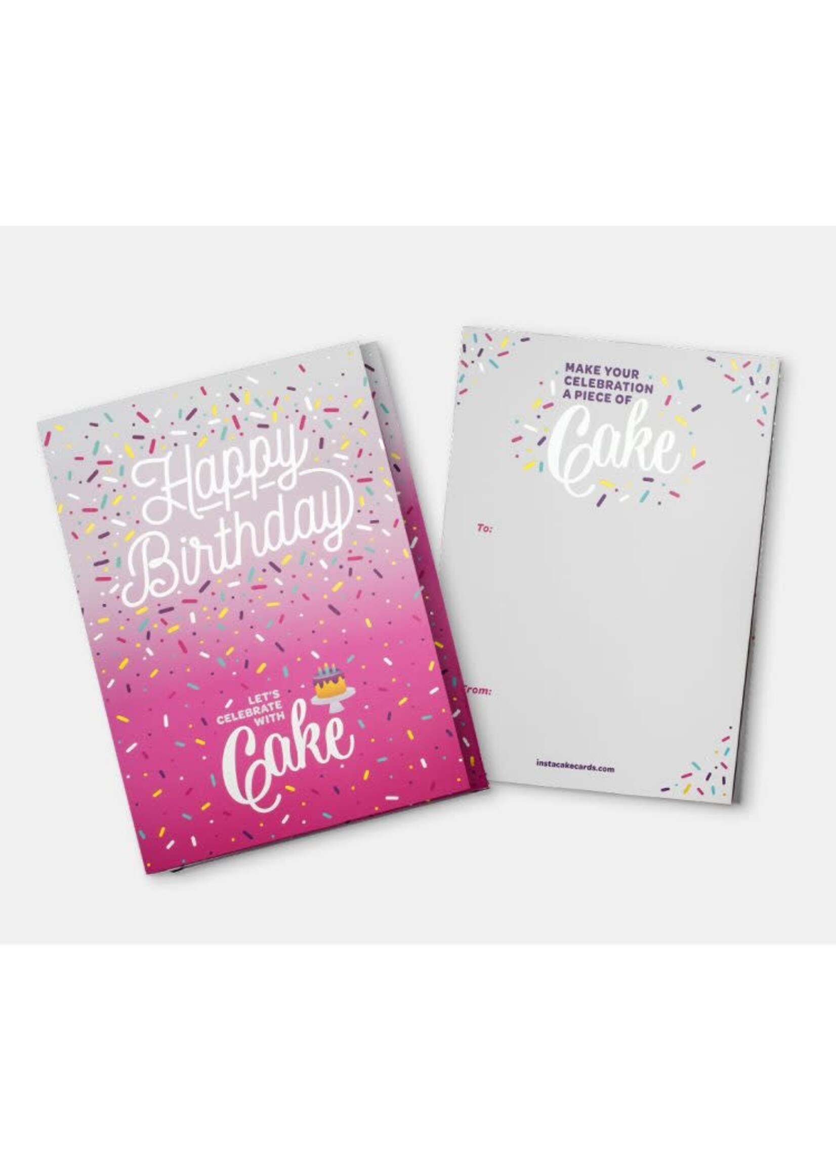 INSTA CAKE INS CAKE CARDS HAPPY B-DAY PINK VANILLA