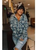 AMPERSAND AMP ZIP SWEATSHIRT TWIL BLOOMS