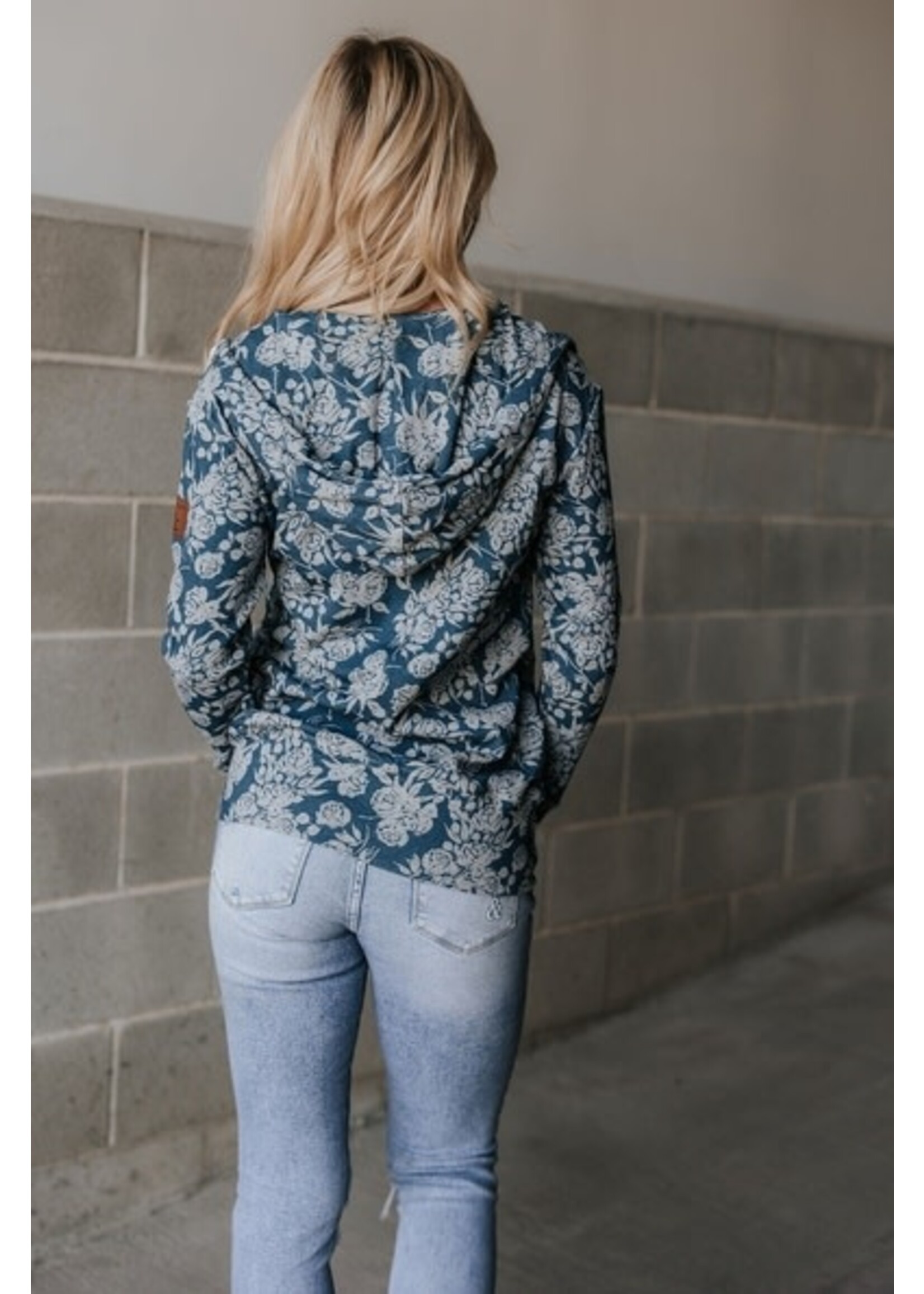 AMPERSAND AMP ZIP SWEATSHIRT TWIL BLOOMS