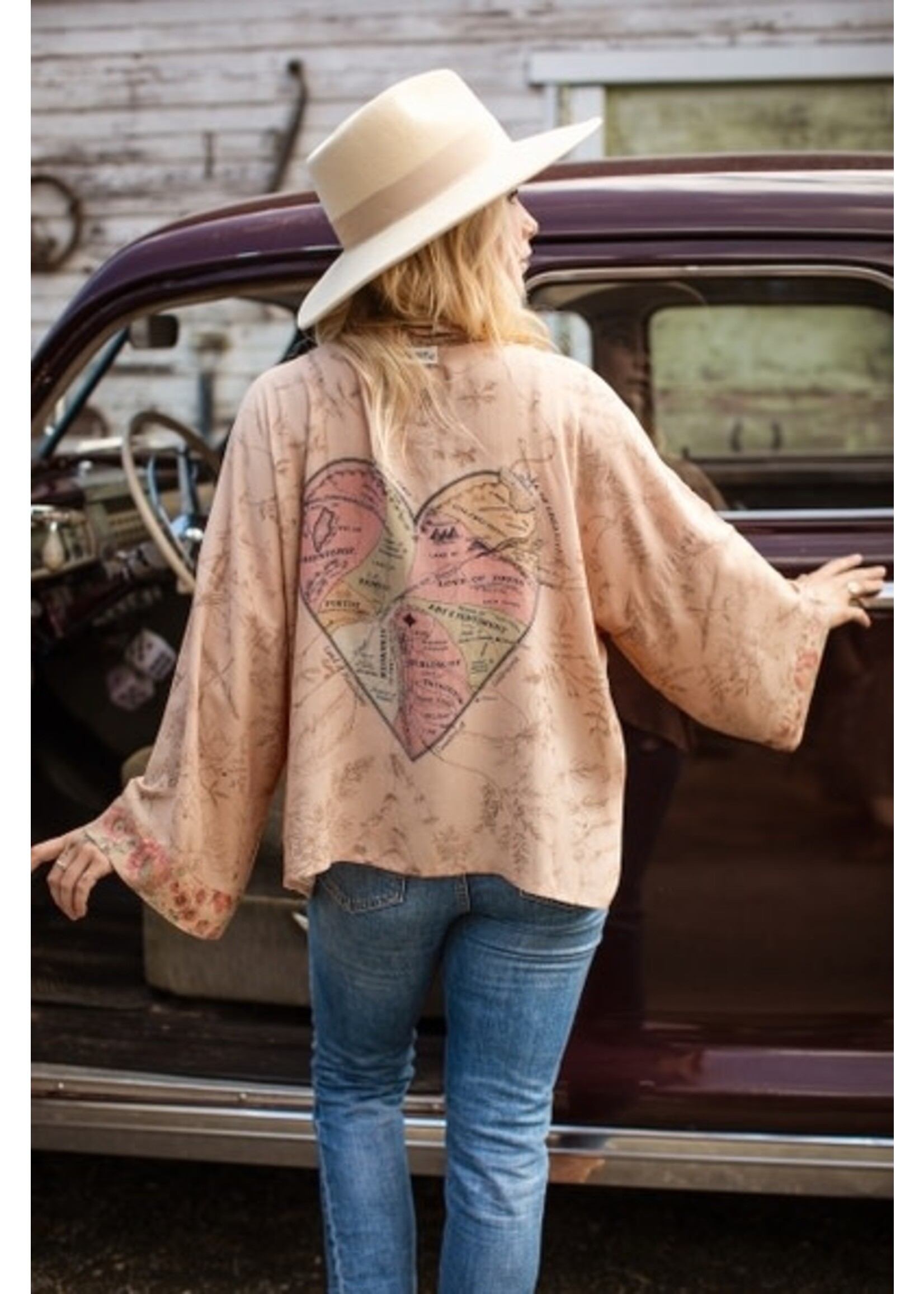MARKET OF STARS MOS PIXIE KIMONO MAP OF MY HEART