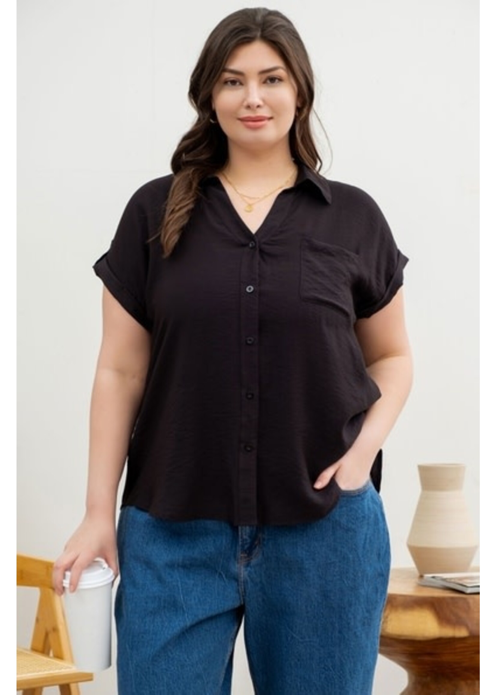 BLU PEPPER BLU TAB BUTTON DOWN