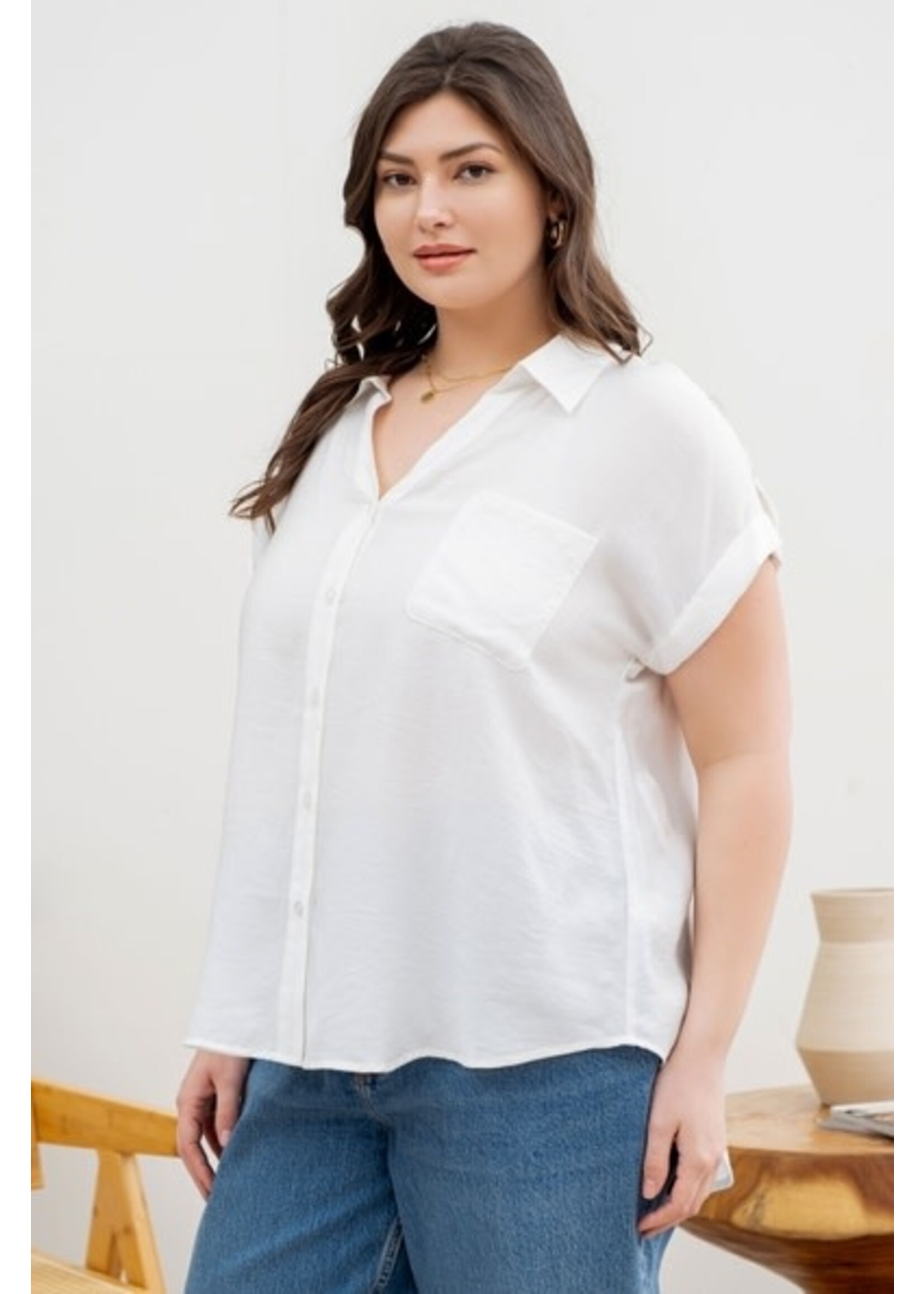 BLU PEPPER BLU TAB BUTTON DOWN