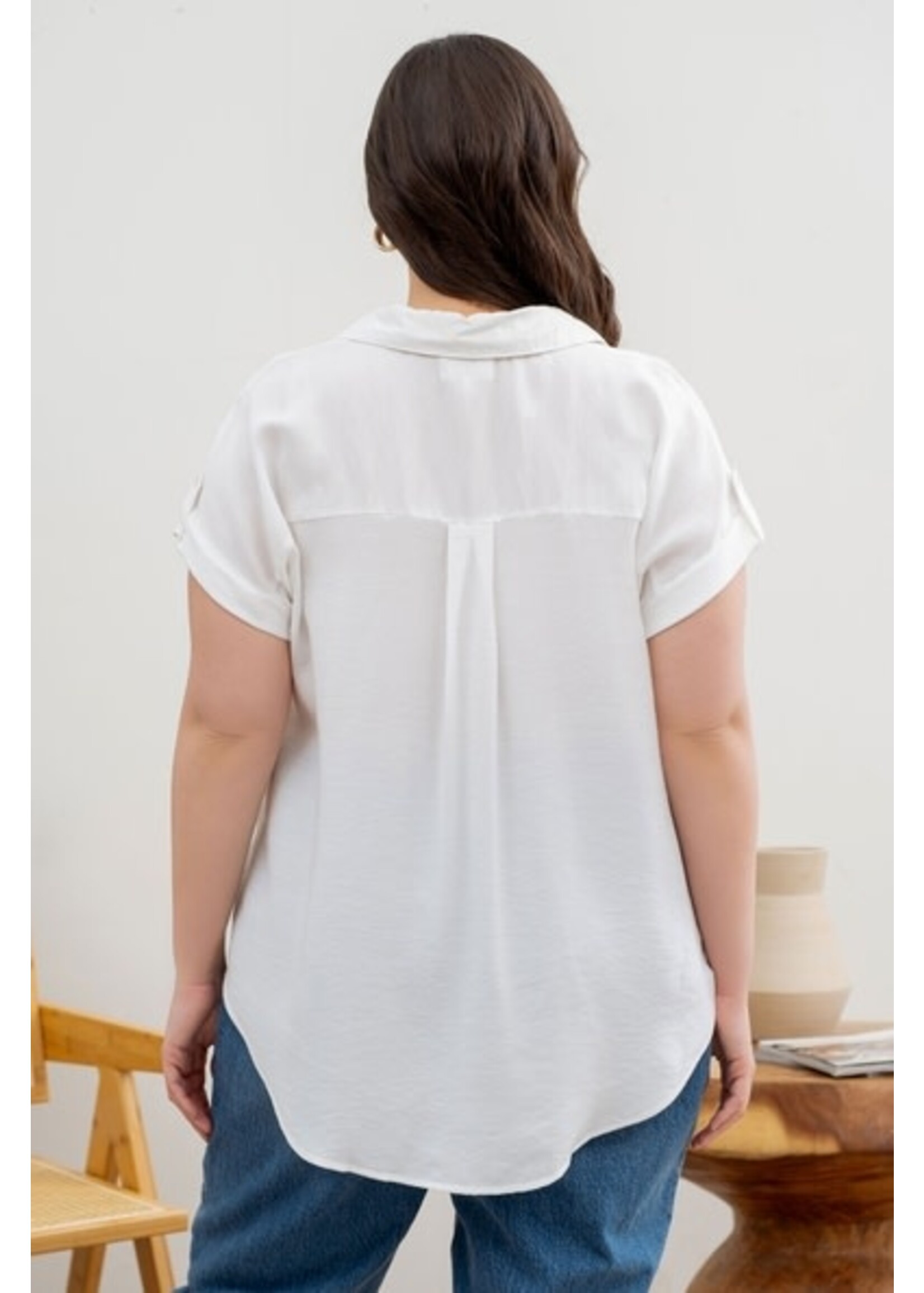 BLU PEPPER BLU TAB BUTTON DOWN