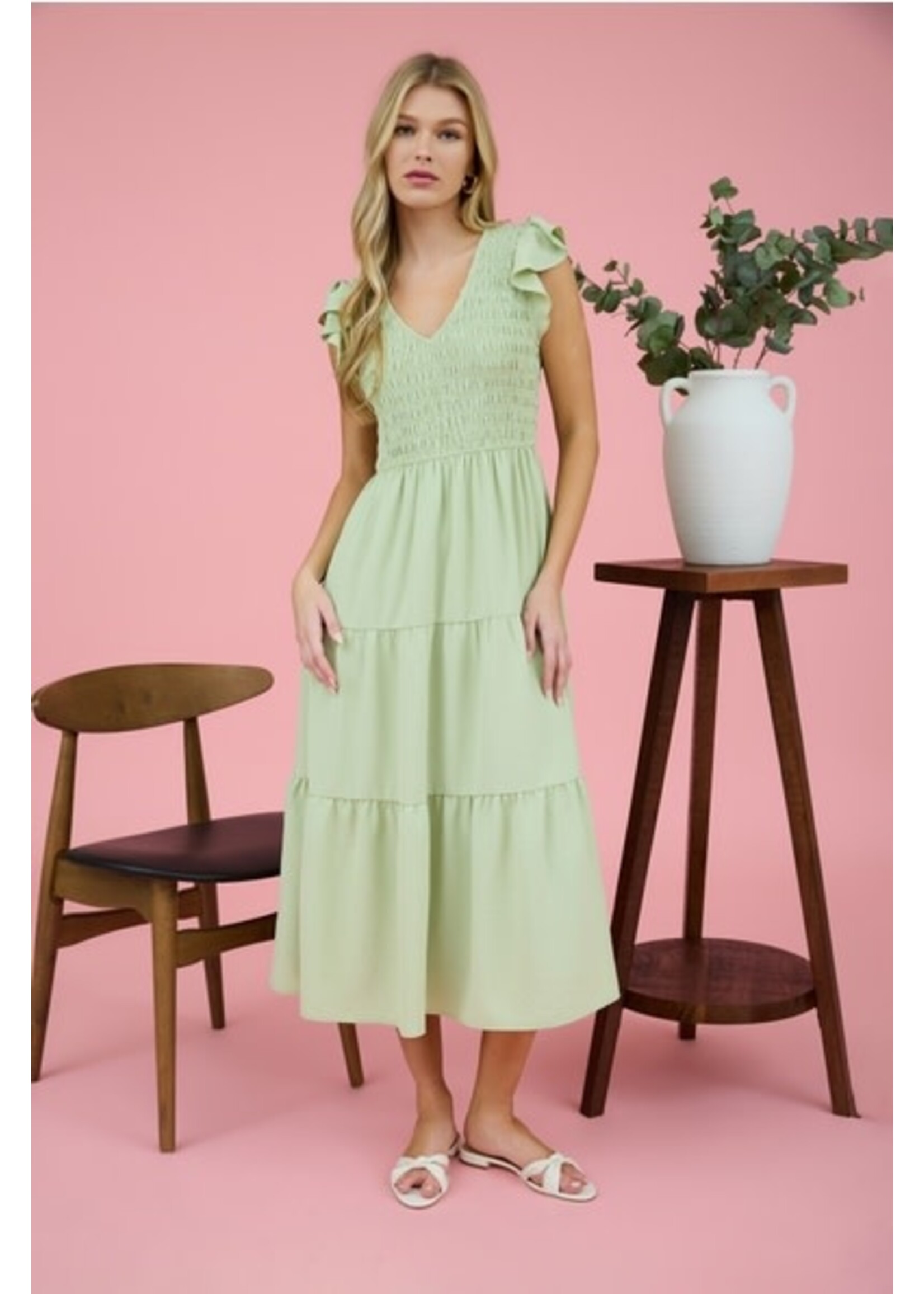 BLU PEPPER BLU FLUTTER MAXI DRESS