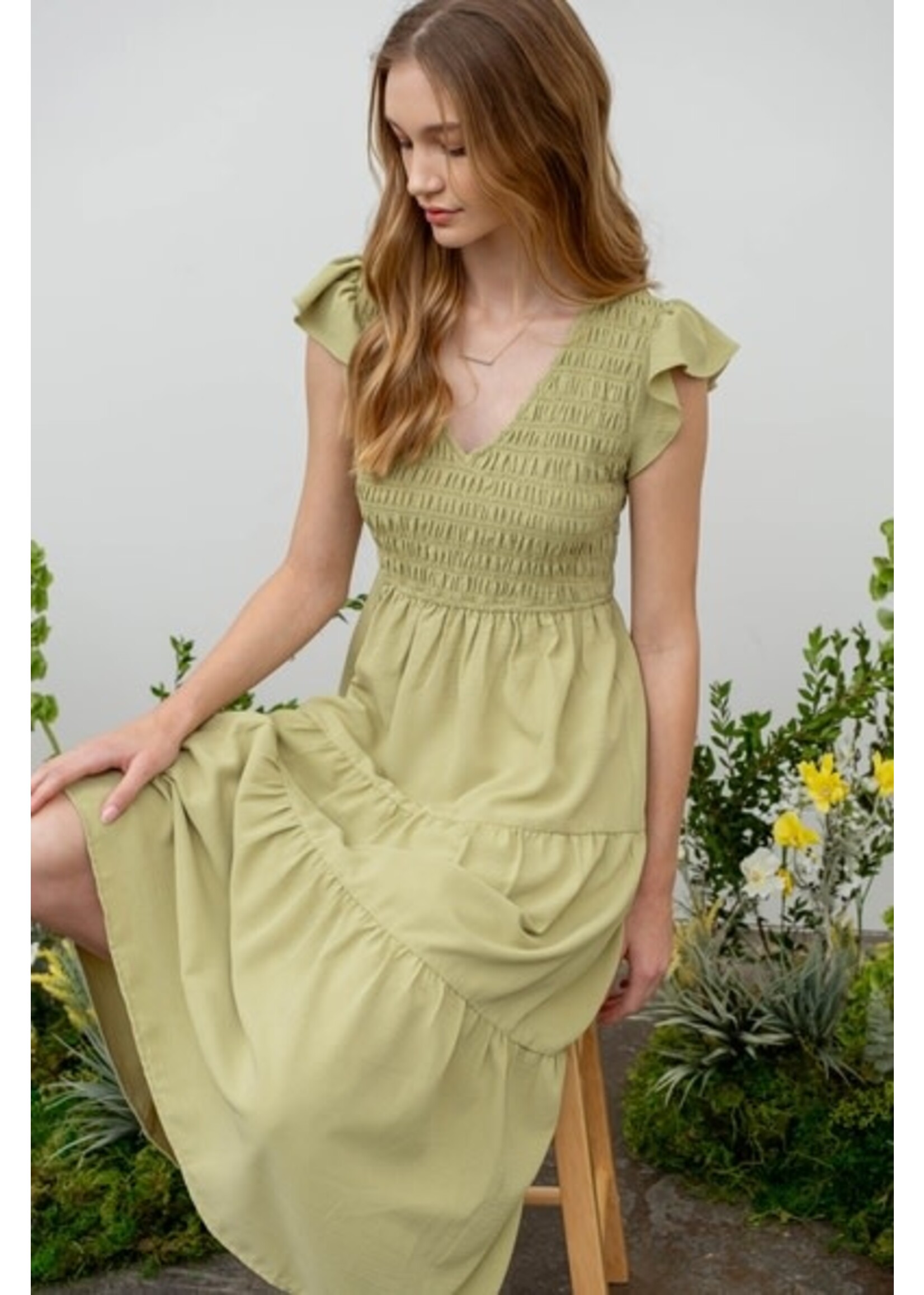BLU PEPPER BLU FLUTTER MAXI DRESS