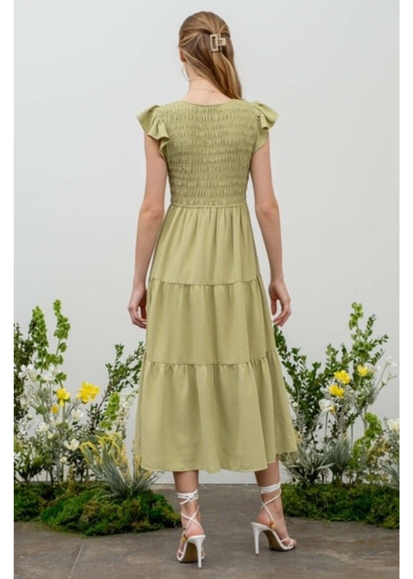BLU PEPPER BLU FLUTTER MAXI DRESS